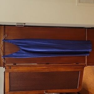 Frederick's of Hollywood | Blue Maxi Gown Slip Dress Criss Cross Back - Size 2X